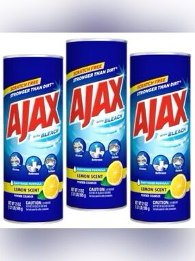 AJAX WITH BLEACH LEMON SCENT x3